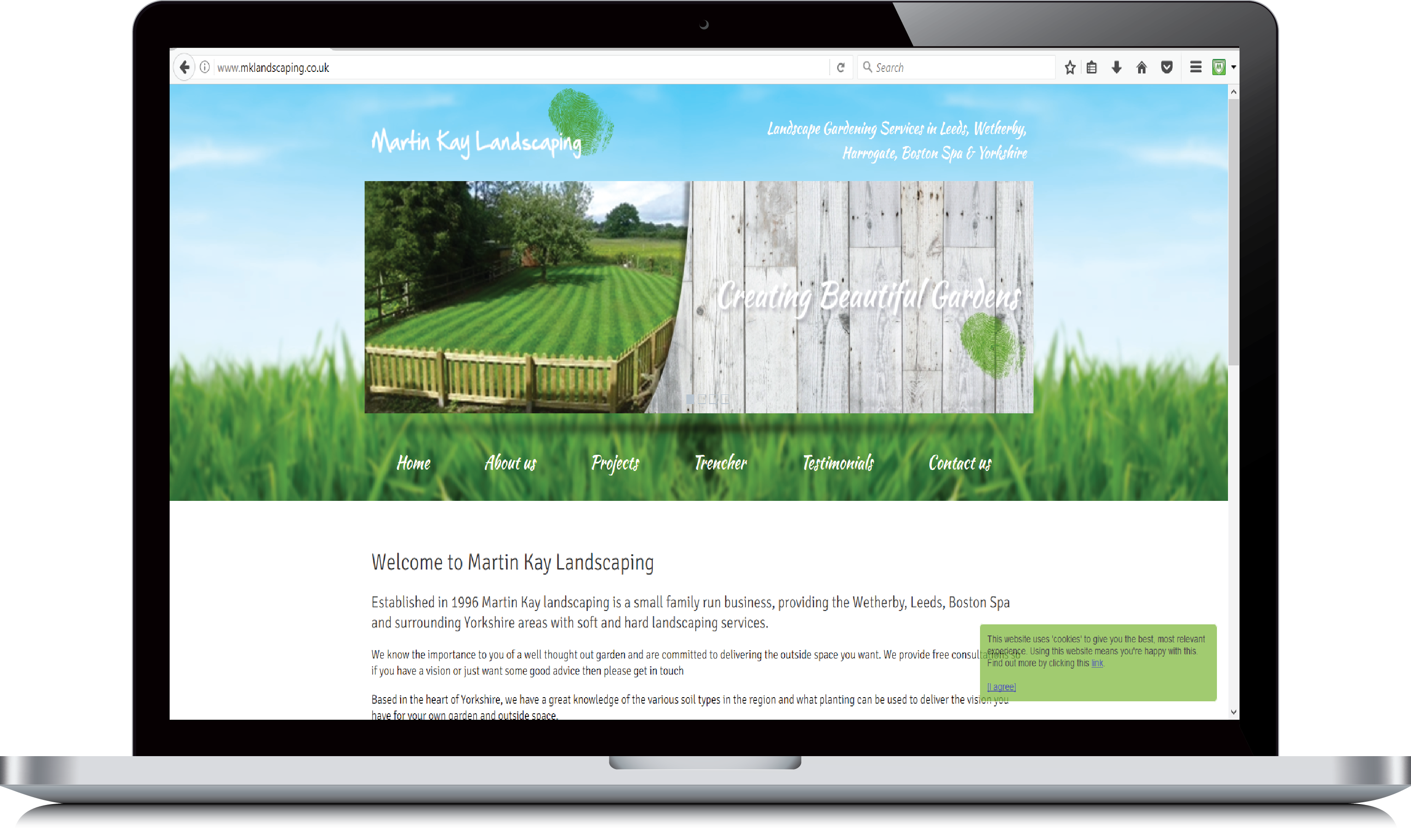 Martin Kay Landscaping website example view